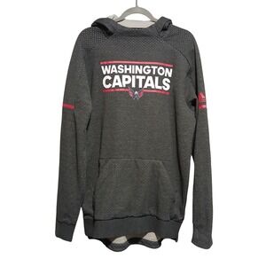 Adidas Washington Capitals NHL Hoodie Mens Large Gray‎ Pullover Sweatshirt